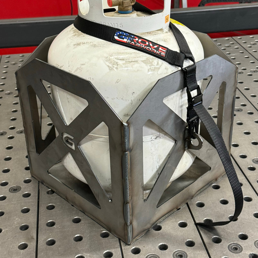 20LB Propane Tank Mount Assembled