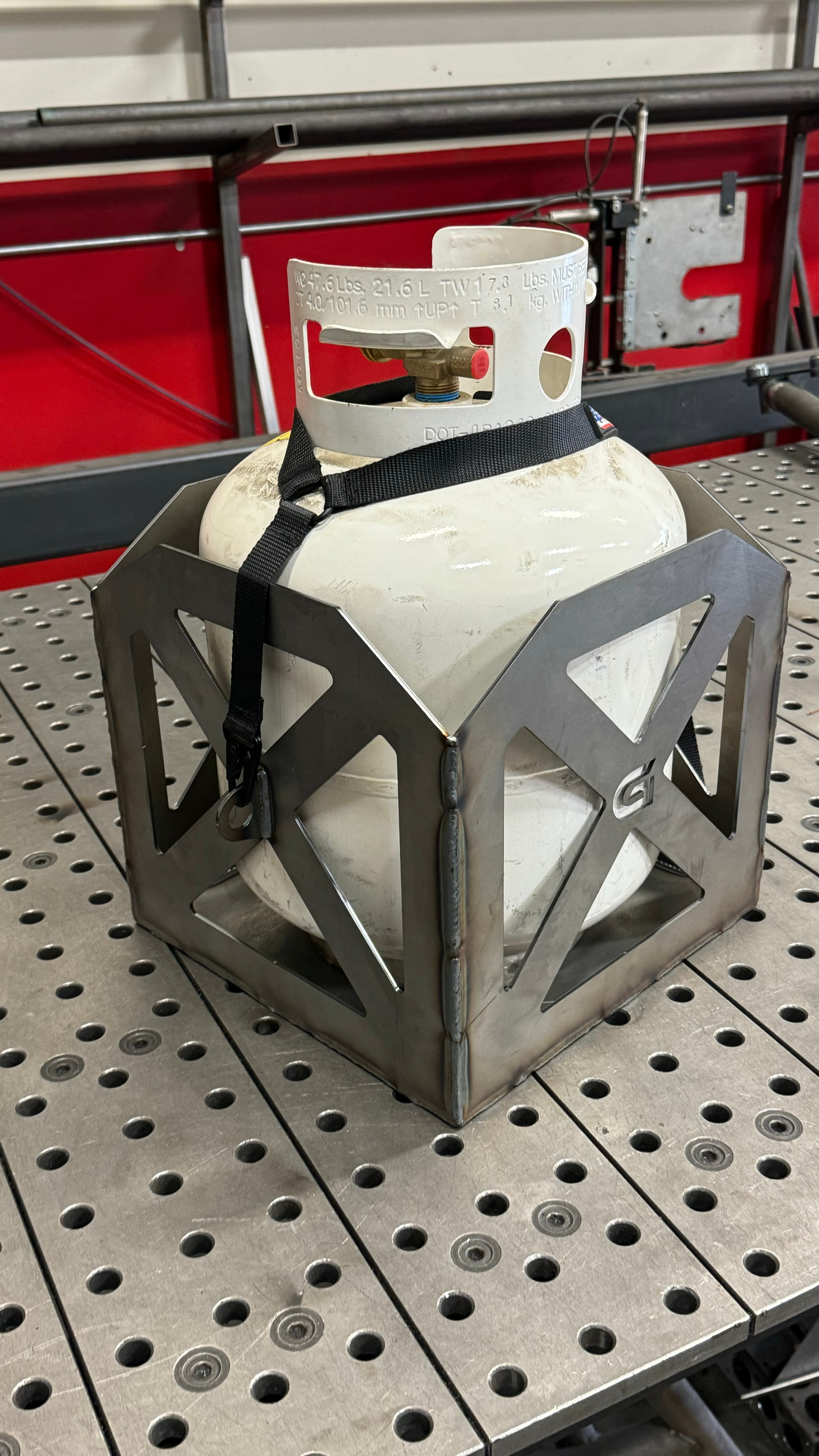 20LB Propane Tank Mount Assembled