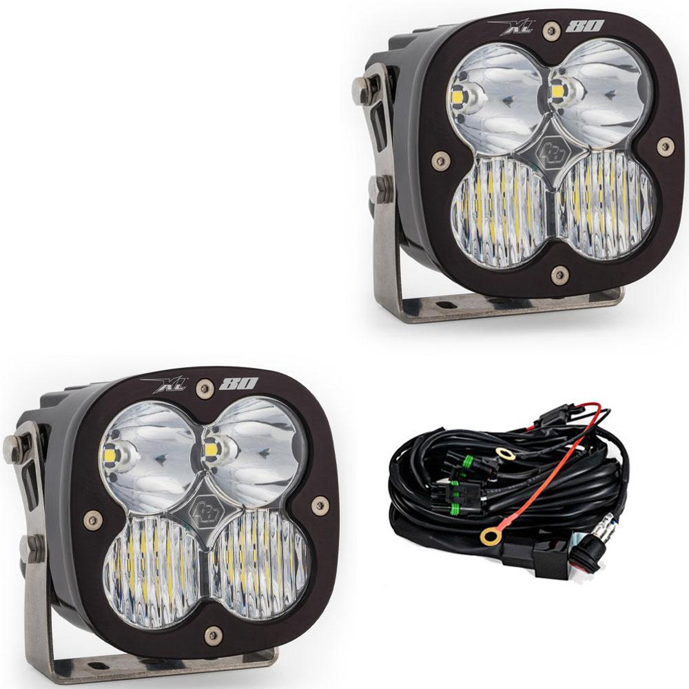 XL80 LED Auxiliary Light Pod Pair Combo Lens - Universal